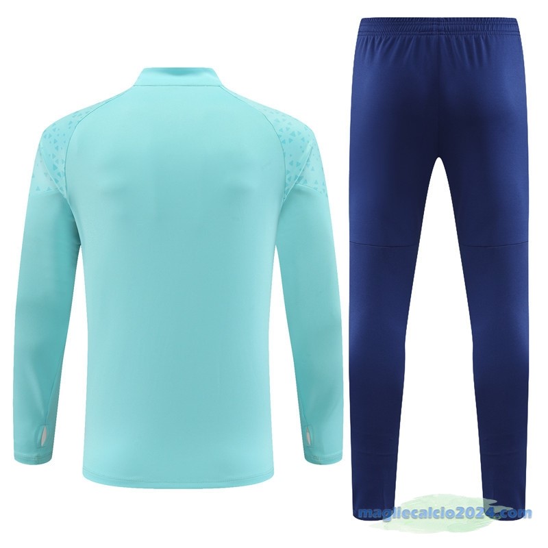 Set Completo Sudadera Formazione Marsella 2023 2024 Verde Azul Poco Prezzo