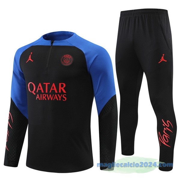 Set Completo Sudadera Formazione Paris Saint Germain 2022 2023 Azul I Nero Poco Prezzo