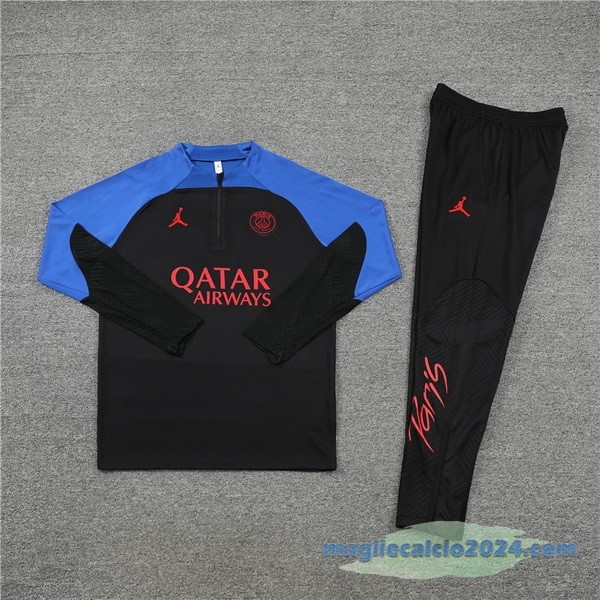 Set Completo Sudadera Formazione Paris Saint Germain 2022 2023 Azul I Nero Poco Prezzo