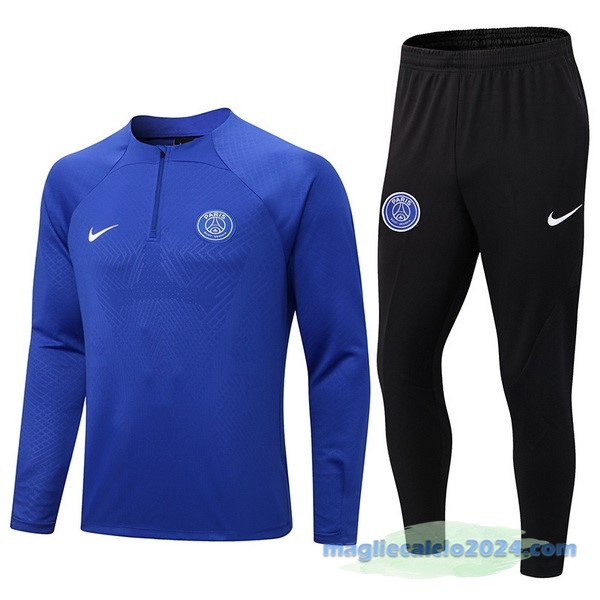 Set Completo Sudadera Formazione Paris Saint Germain 2022 2023 Azul Nero Poco Prezzo