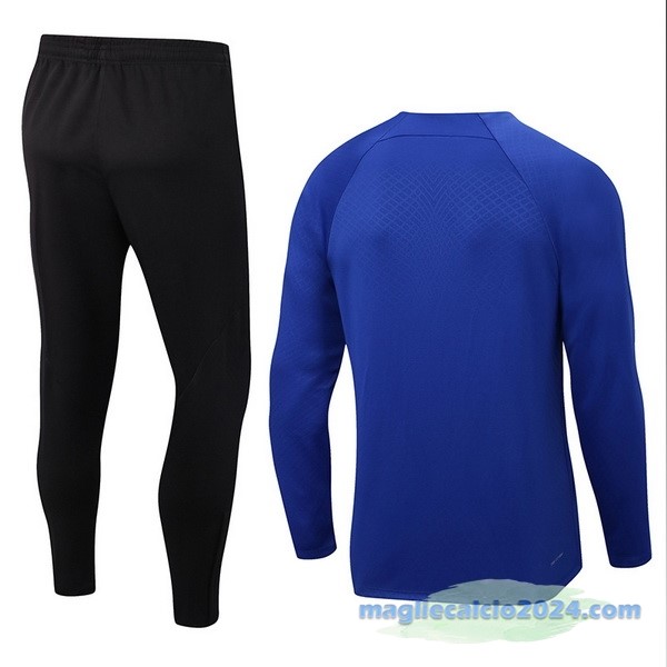 Set Completo Sudadera Formazione Paris Saint Germain 2022 2023 Azul Nero Poco Prezzo