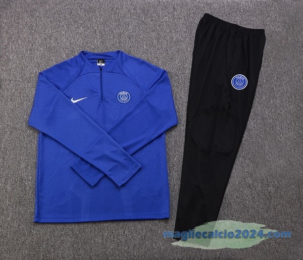 Set Completo Sudadera Formazione Paris Saint Germain 2022 2023 Azul Nero Poco Prezzo