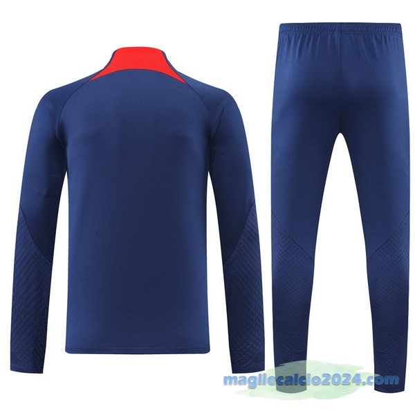 Set Completo Sudadera Formazione Paris Saint Germain 2022 2023 Azul Rosso Poco Prezzo