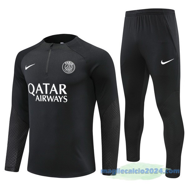 Set Completo Sudadera Formazione Paris Saint Germain 2022 2023 I Nero Poco Prezzo