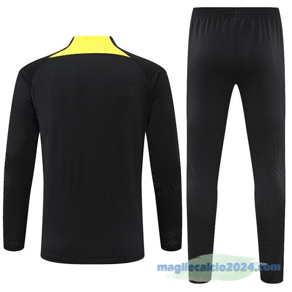 Set Completo Sudadera Formazione Paris Saint Germain 2022 2023 Nero II Giallo Poco Prezzo