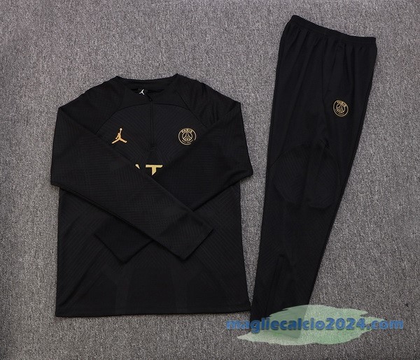 Set Completo Sudadera Formazione Paris Saint Germain 2022 2023 Nero I Giallo Poco Prezzo
