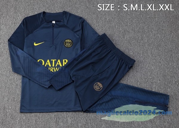 Set Completo Sudadera Formazione Paris Saint Germain 2023 2024 Azul Navy Poco Prezzo