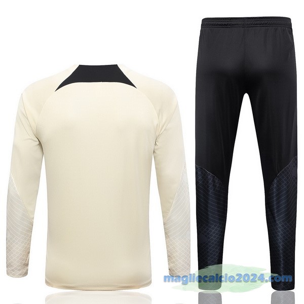 Set Completo Sudadera Formazione Paris Saint Germain 2023 2024 Giallo Nero Poco Prezzo