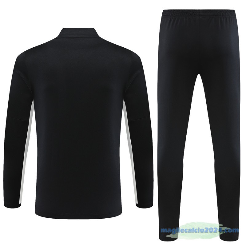 Set Completo Sudadera Formazione Paris Saint Germain 2023 2024 Nero Bianco Poco Prezzo