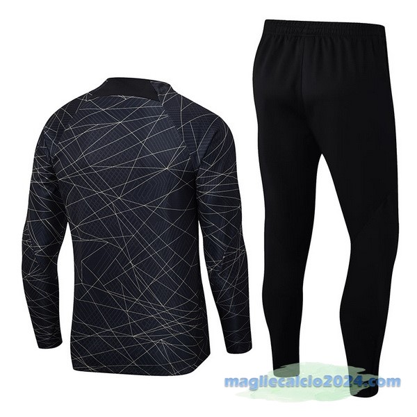 Set Completo Sudadera Formazione Paris Saint Germain 2023 2024 Nero III Giallo Poco Prezzo