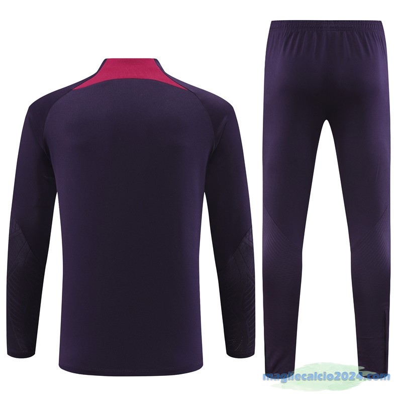 Set Completo Sudadera Formazione Paris Saint Germain 2023 2024 Purpureo I Rosso Poco Prezzo