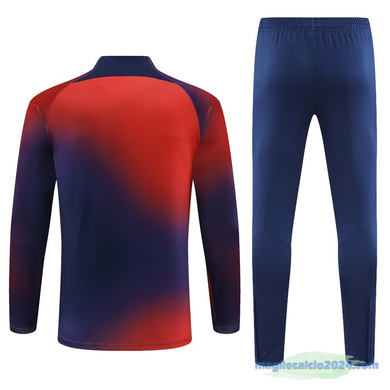 Set Completo Sudadera Formazione Paris Saint Germain 2023 2024 Rosso Azul Navy Poco Prezzo