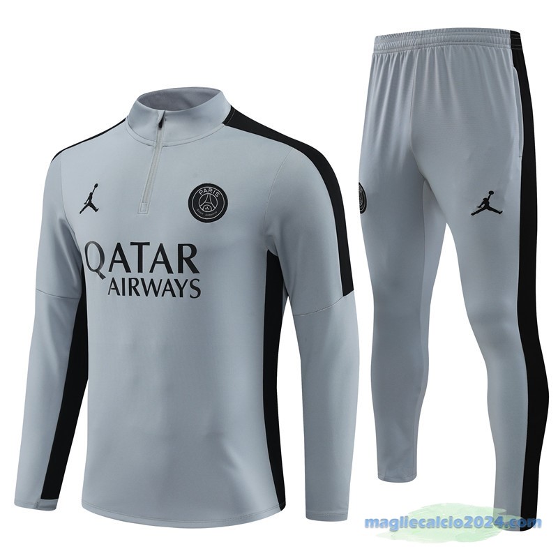 Set Completo Sudadera Formazione Paris Saint Germain Bambino 2023 2024 Grigio Poco Prezzo