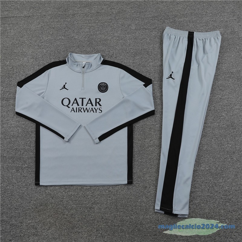 Set Completo Sudadera Formazione Paris Saint Germain Bambino 2023 2024 Grigio Poco Prezzo