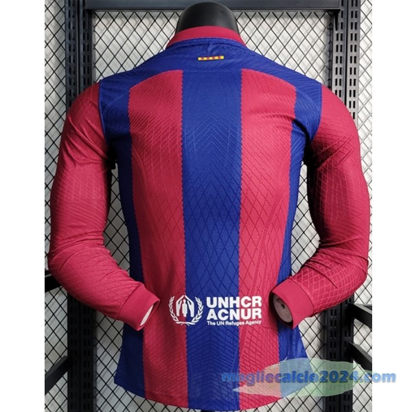 Thailandia Prima Giocatori Manica lunga Barcelona 2023 2024 Azul Poco Prezzo