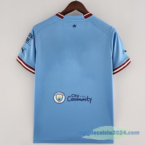 Thailandia Prima Maglia Champions League Finales Manchester City 2022 2023 Azul Poco Prezzo