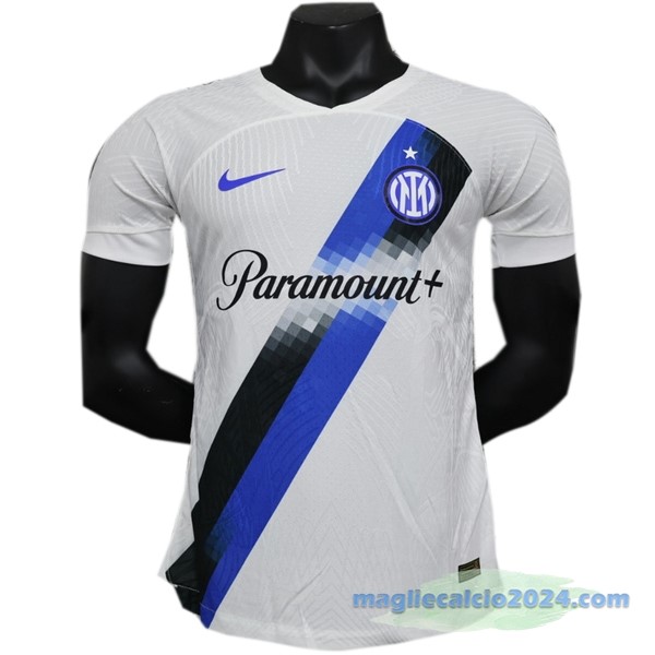 Thailandia Seconda Giocatori Maglia Inter Milán 2023 2024 Bianco Poco Prezzo