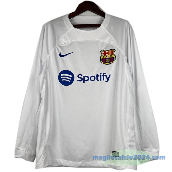 Thailandia Seconda Maglia Manica lunga Barcelona 2023 2024 Bianco Poco Prezzo