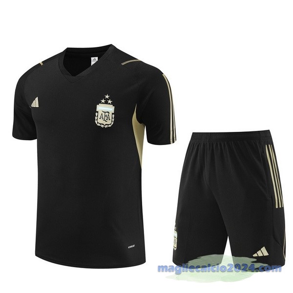 Entrenamiento Set Completo Argentina 2023 Nero Giallo Poco Prezzo