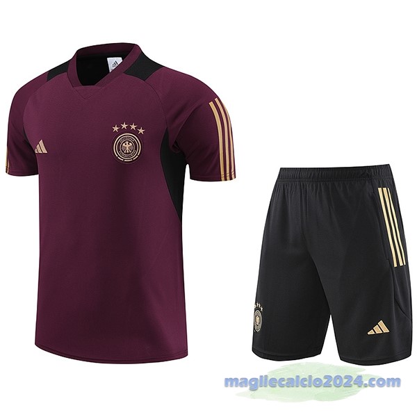 Entrenamiento Set Completo Bambino Germania 2023 Borgogna Nero Poco Prezzo