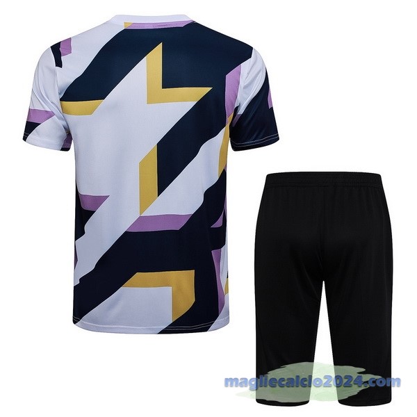 Entrenamiento Set Completo Real Madrid 2023 2024 Bianco Nero Giallo Poco Prezzo