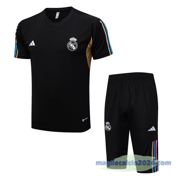 Entrenamiento Set Completo Real Madrid 2023 2024 Nero Giallo Poco Prezzo