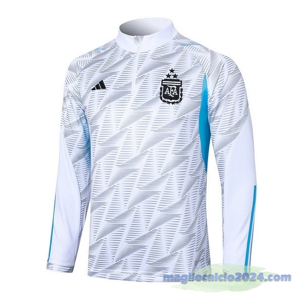 Felpa Allenamento Argentina 2023 Bianco Blu Poco Prezzo