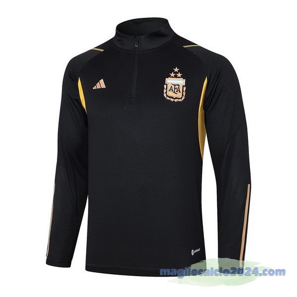 Felpa Allenamento Argentina 2023 Nero Giallo Poco Prezzo