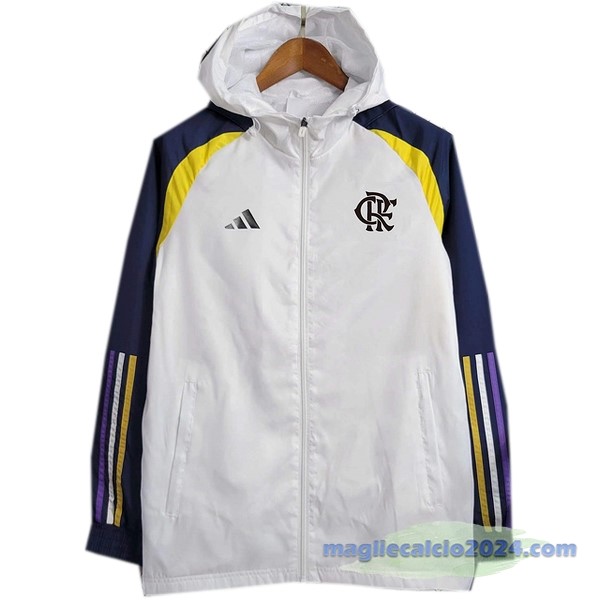Giacca a vento Flamengo 2023 2024 Bianco Giallo Blu Poco Prezzo