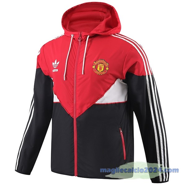 Giacca a vento Manchester United 2023 2024 Rosso Nero Bianco Poco Prezzo