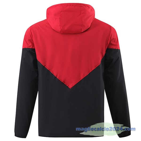 Giacca a vento Manchester United 2023 2024 Rosso Nero Bianco Poco Prezzo