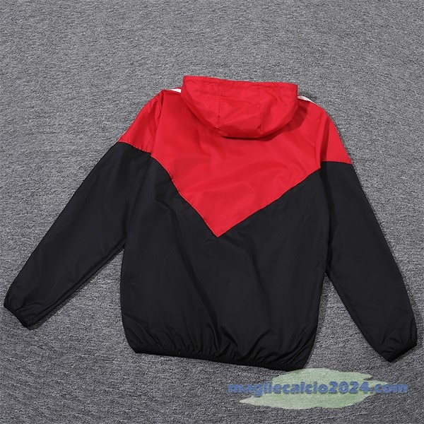 Giacca a vento Manchester United 2023 2024 Rosso Nero Bianco Poco Prezzo