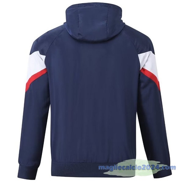 Giacca a vento Paris Saint Germain 2023 2024 Blu Navy Bianco Rosso Poco Prezzo