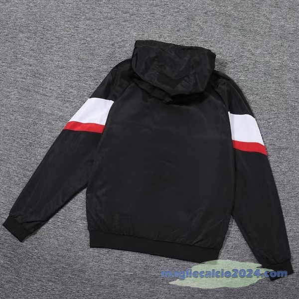 Giacca a vento Paris Saint Germain 2023 2024 Nero Bianco Rosso Poco Prezzo