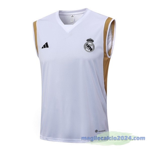 Maglia Senza Maniche Real Madrid 2023 2024 Bianco I Giallo Poco Prezzo