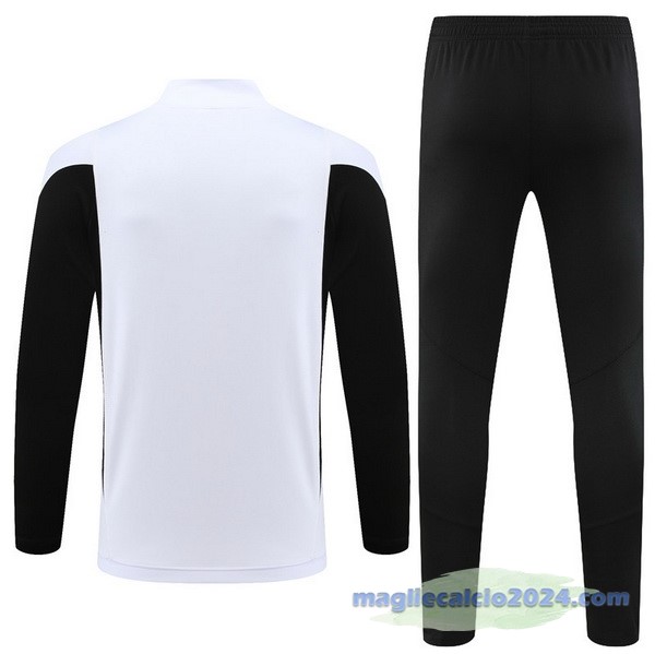 Set Completo Felpa Allenamento Bayern Múnich 2023 2024 Bianco I Nero Purpureo Poco Prezzo