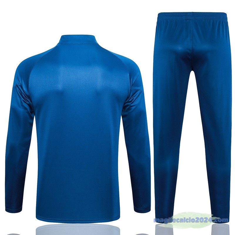 Set Completo Felpa Allenamento Marsella 2023 2024 II Blu Poco Prezzo
