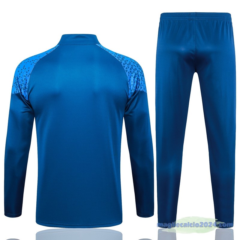 Set Completo Felpa Allenamento Marsella 2023 2024 I Blu Poco Prezzo