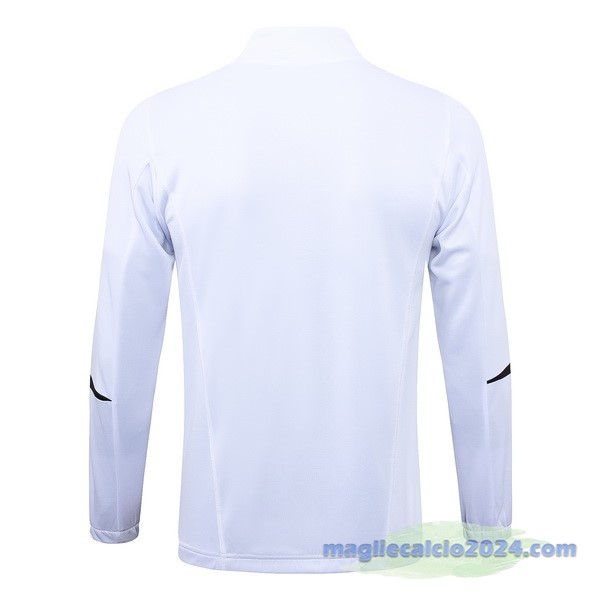 Set Completo Lunga Zip Giacca Bayern Múnich 2023 2024 Bianco Purpureo Poco Prezzo