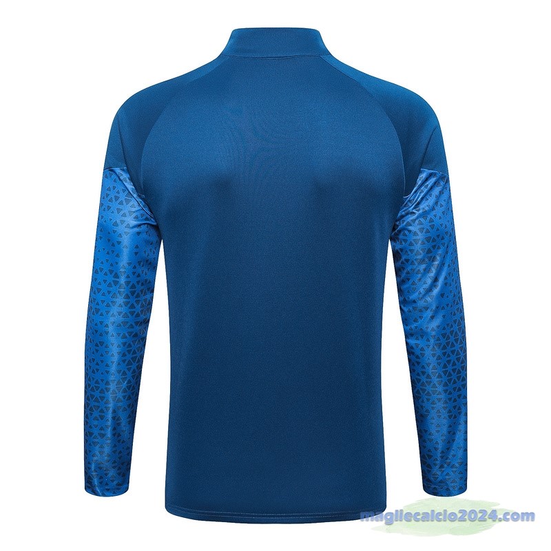 Set Completo Lunga Zip Giacca Marsella 2023 2024 Blu Navy Poco Prezzo