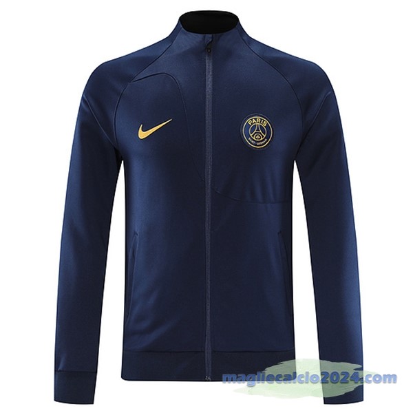 Set Completo Lunga Zip Giacca Paris Saint Germain 2023 2024 Blu II Navy Poco Prezzo