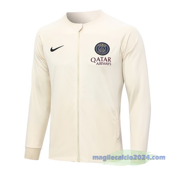 Set Completo Lunga Zip Giacca Paris Saint Germain 2023 2024 Giallo Poco Prezzo