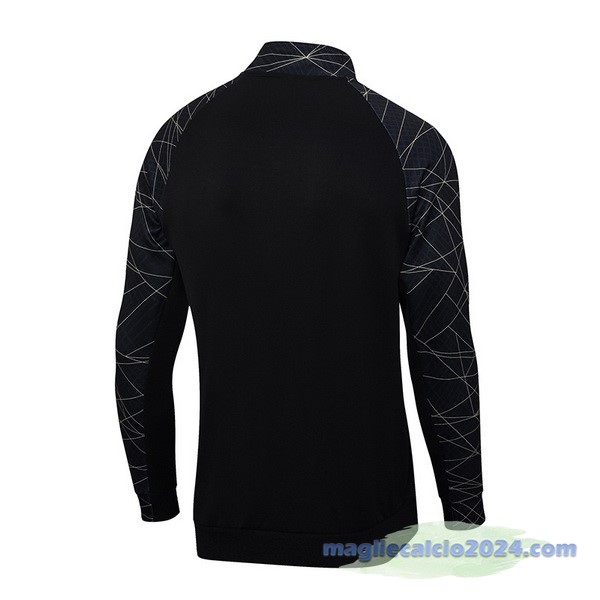 Set Completo Lunga Zip Giacca Paris Saint Germain 2023 2024 Nero Grigio Poco Prezzo