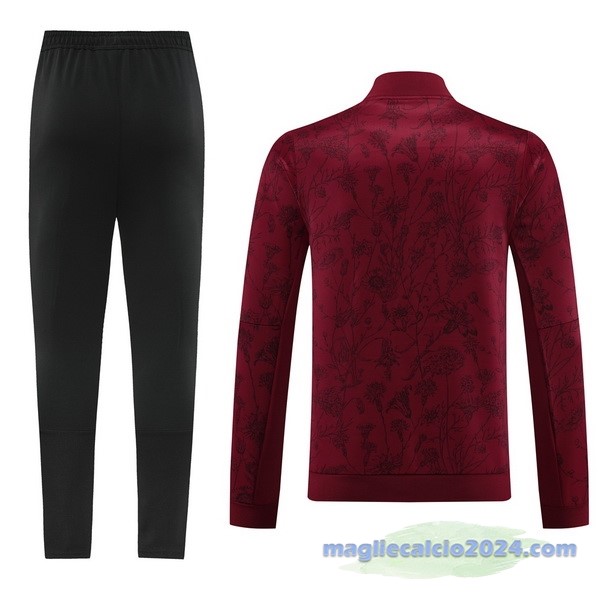 Set Completo Set Completo Lunga Zip Giacca Bayern Múnich 2023 2024 Nero Borgogna Poco Prezzo