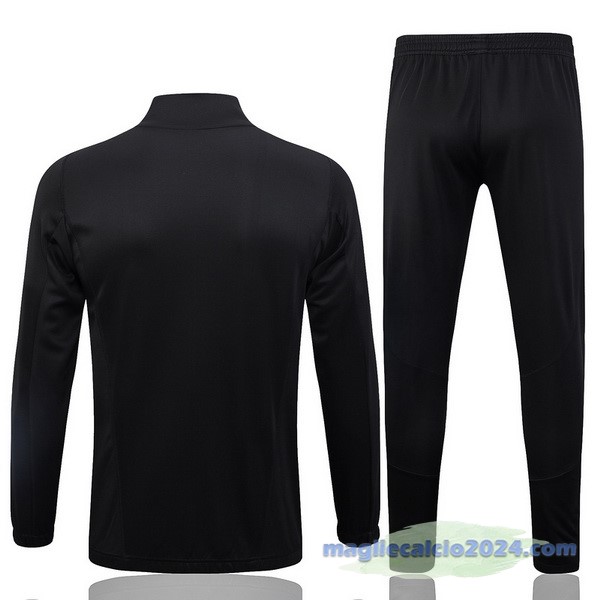 Set Completo Set Completo Lunga Zip Giacca Bayern Múnich 2023 2024 Nero Purpureo Poco Prezzo