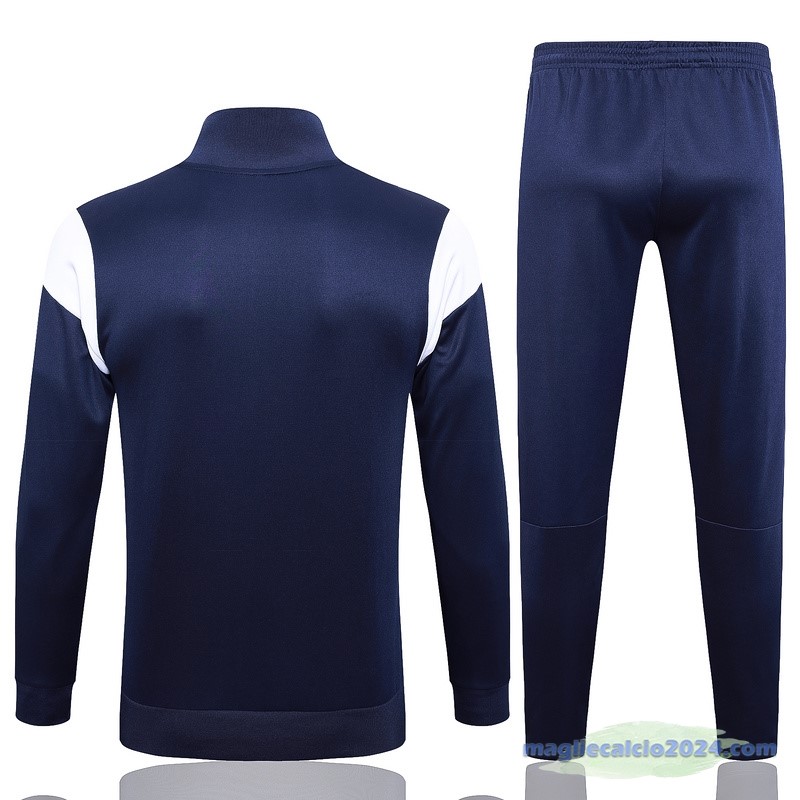 Set Completo Set Completo Lunga Zip Giacca Marsella 2023 2024 Blu Navy Bianco Poco Prezzo