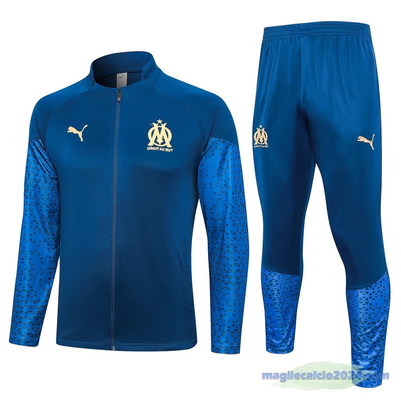 Set Completo Set Completo Lunga Zip Giacca Marsella 2023 2024 Blu Navy Poco Prezzo