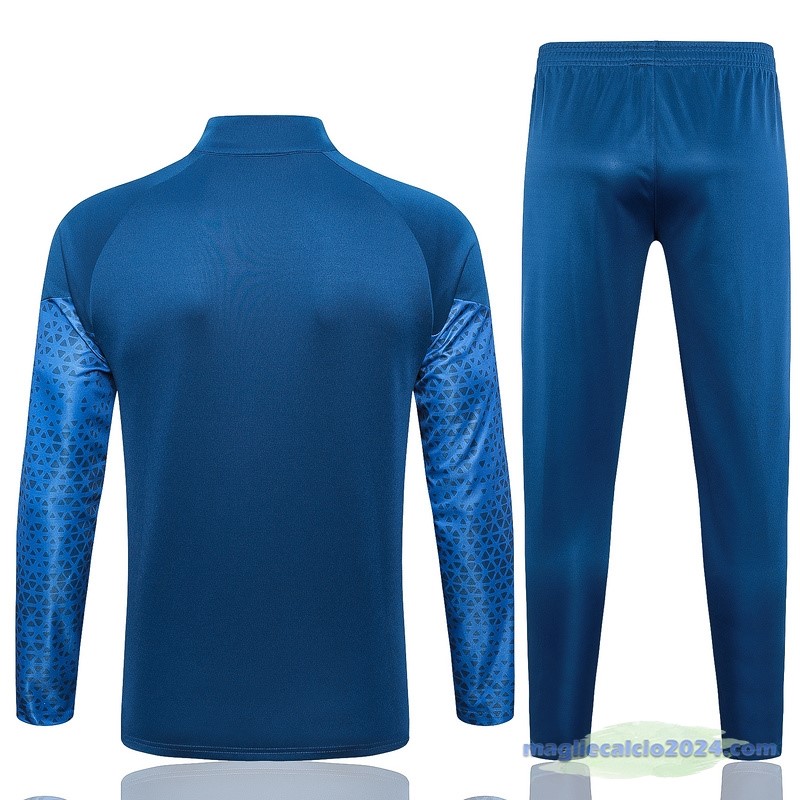 Set Completo Set Completo Lunga Zip Giacca Marsella 2023 2024 Blu Navy Poco Prezzo