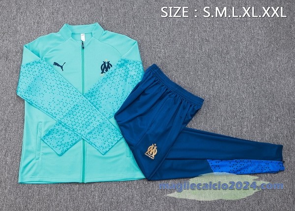 Set Completo Set Completo Lunga Zip Giacca Marsella 2023 2024 Verde Blu Poco Prezzo