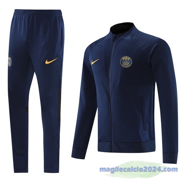 Set Completo Set Completo Lunga Zip Giacca Paris Saint Germain 2023 2024 Blu II Navy Poco Prezzo